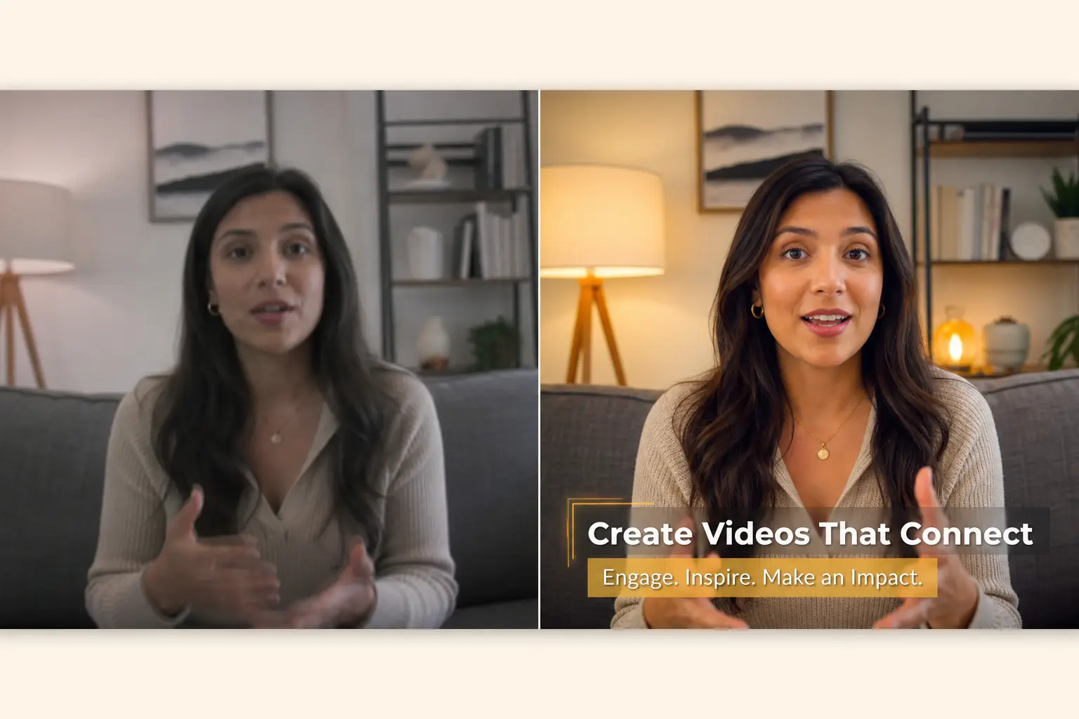 Before and after professional video edit